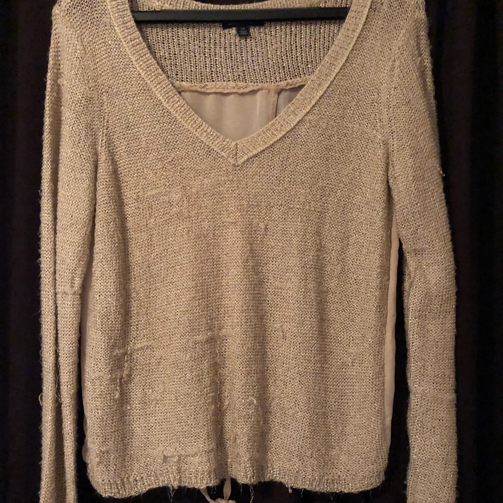 Light gold shimmery sweater
